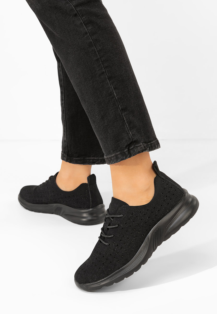 Czarne sneakersy damskie Clarence