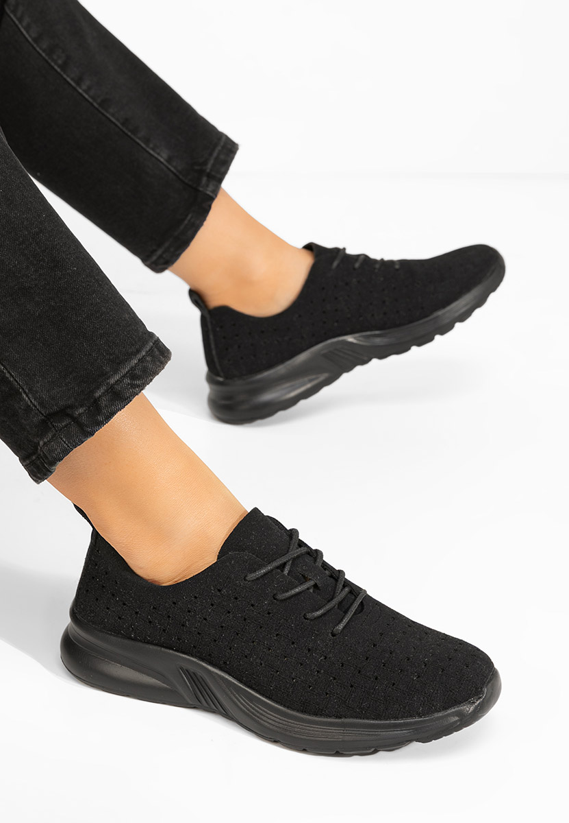 Czarne sneakersy damskie Clarence