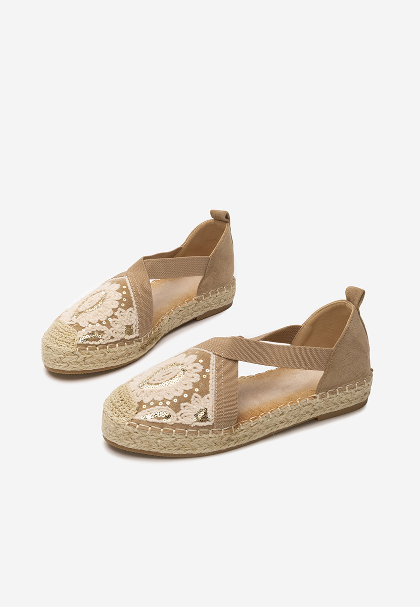 Khaki espadryle damskie Sebryna