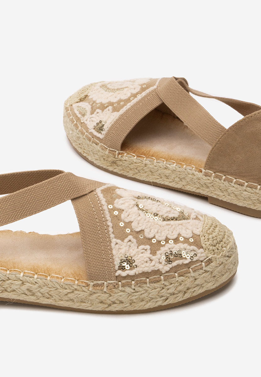 Khaki espadryle damskie Sebryna