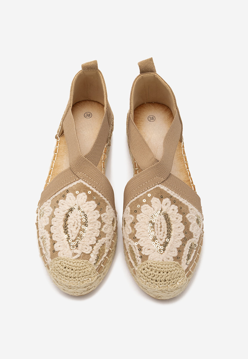 Khaki espadryle damskie Sebryna