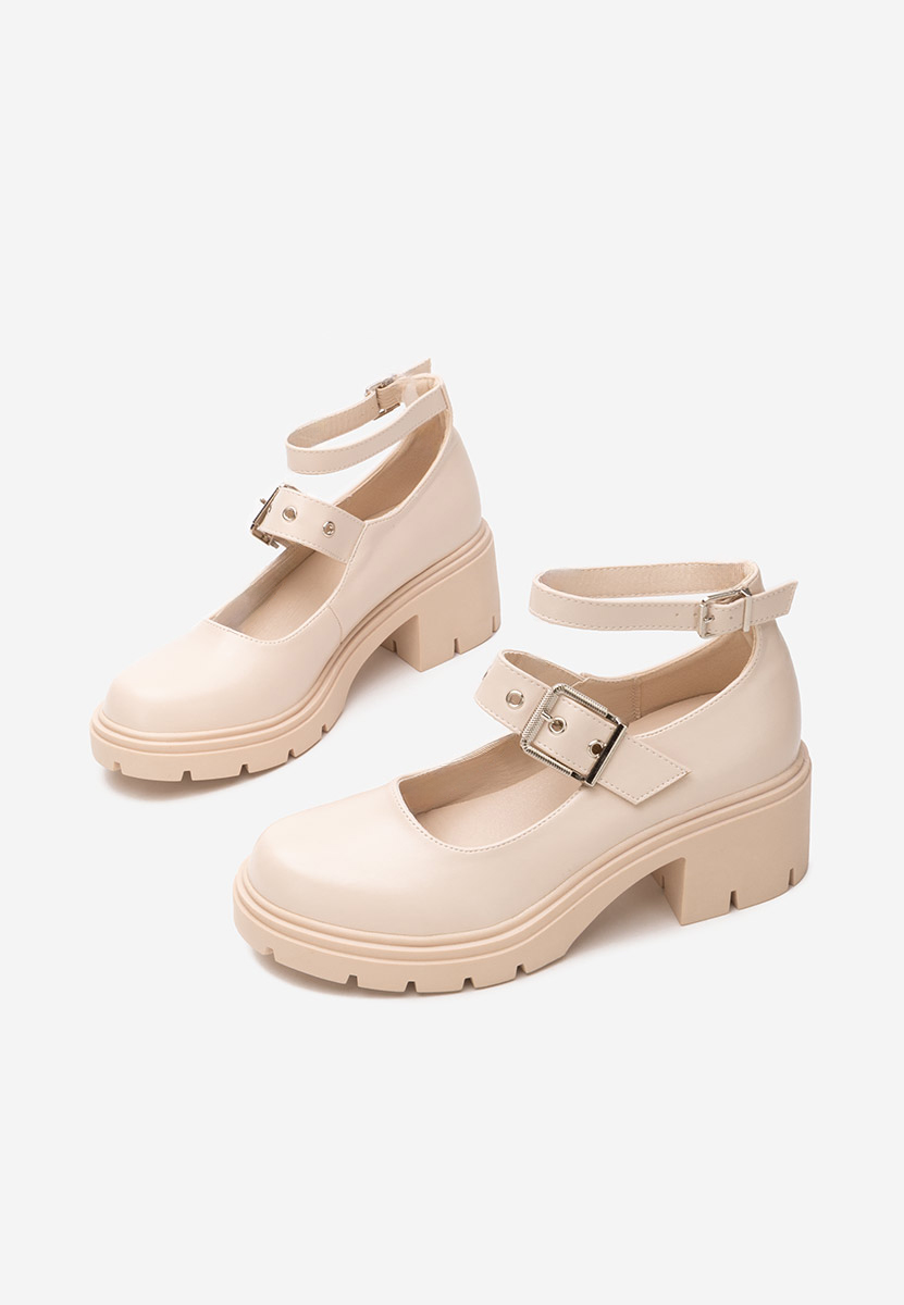 Fioletowe czółenka na słupku Khah bej