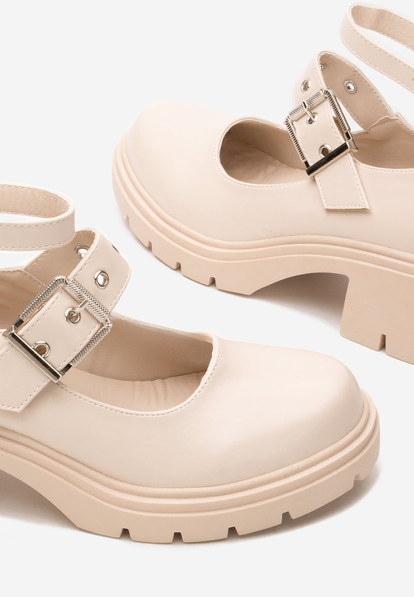 Fioletowe czółenka na słupku Khah bej