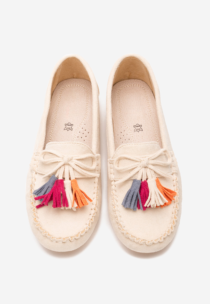 Beżowe mokasyny damskie Prestia V2