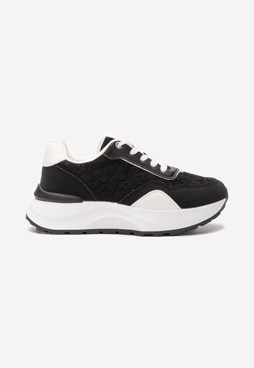 Czarne sneakersy damskie Enida