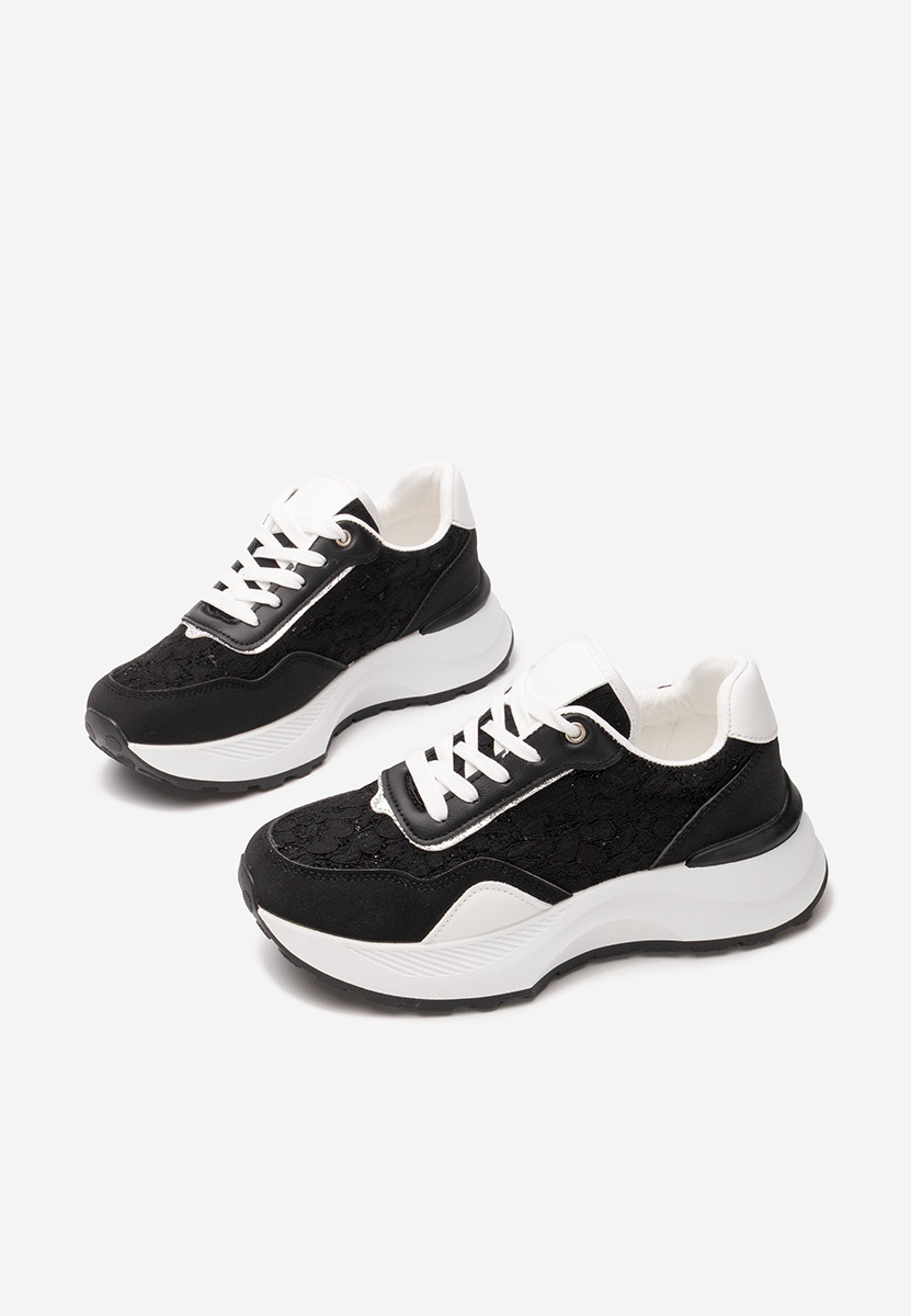 Czarne sneakersy damskie Enida