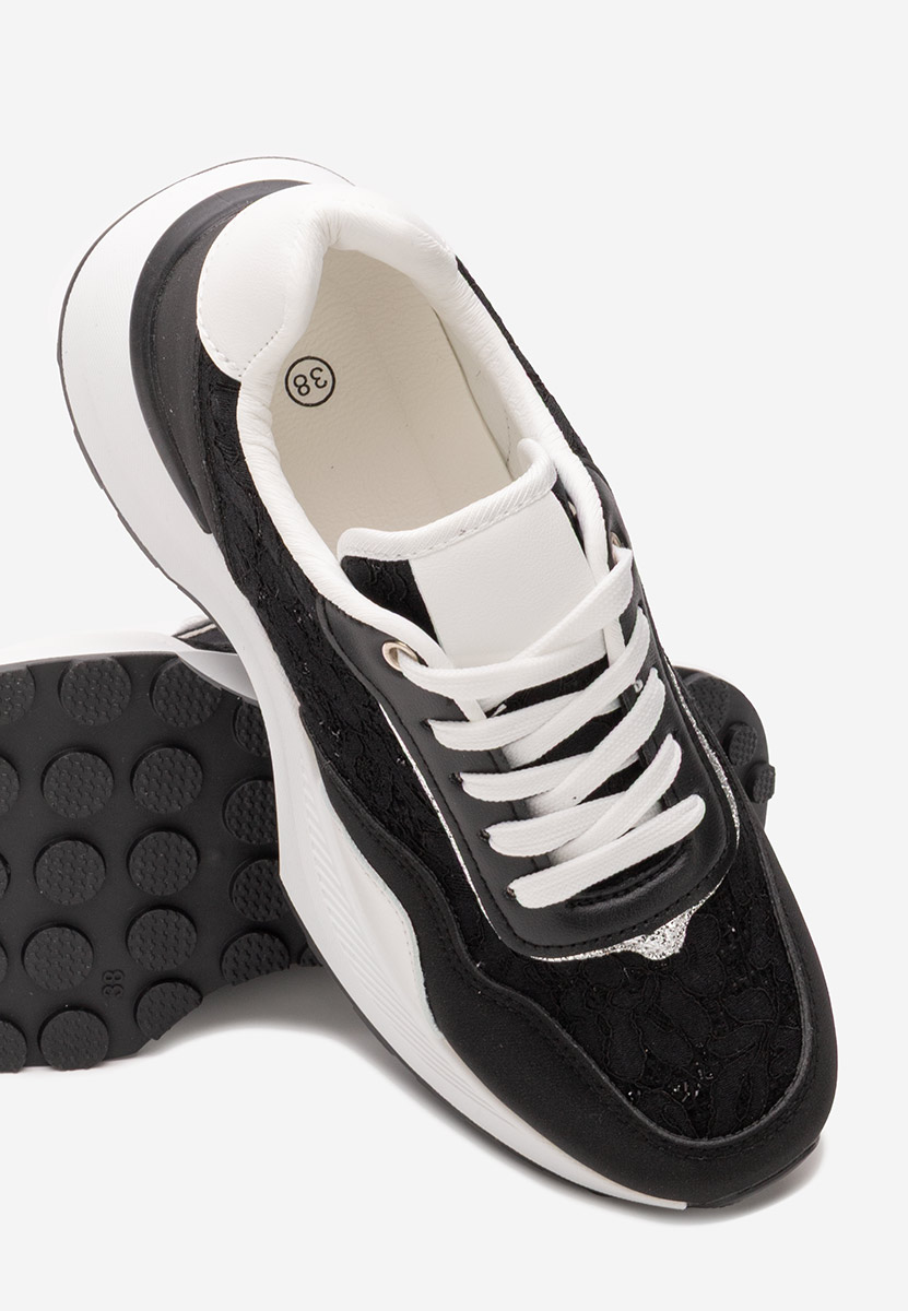 Czarne sneakersy damskie Enida