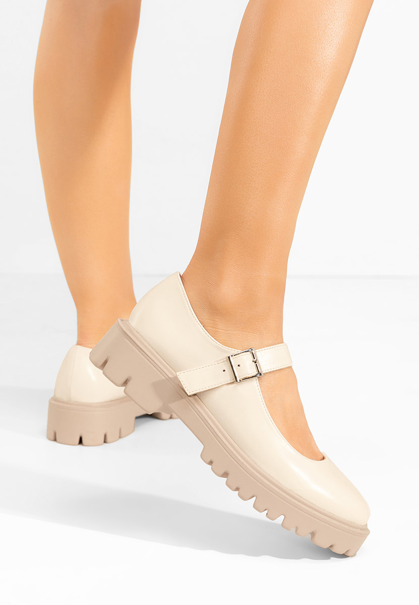 Beżowe półbuty damskie Orias