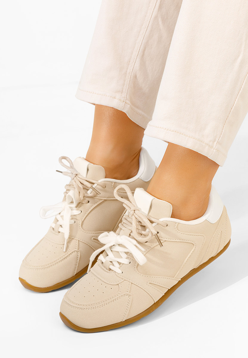 Beżowe sneakersy damskie Victorya