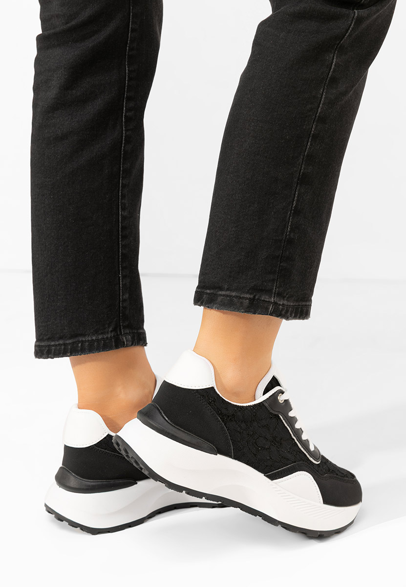 Czarne sneakersy damskie Enida
