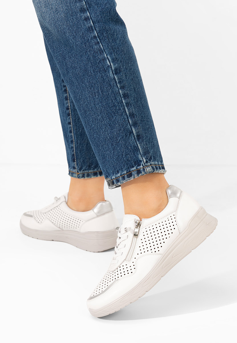 Białe sneakersy damskie Vernisa