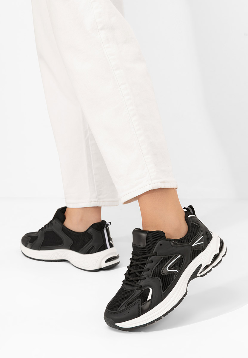 Czarne sneakersy damskie Claria