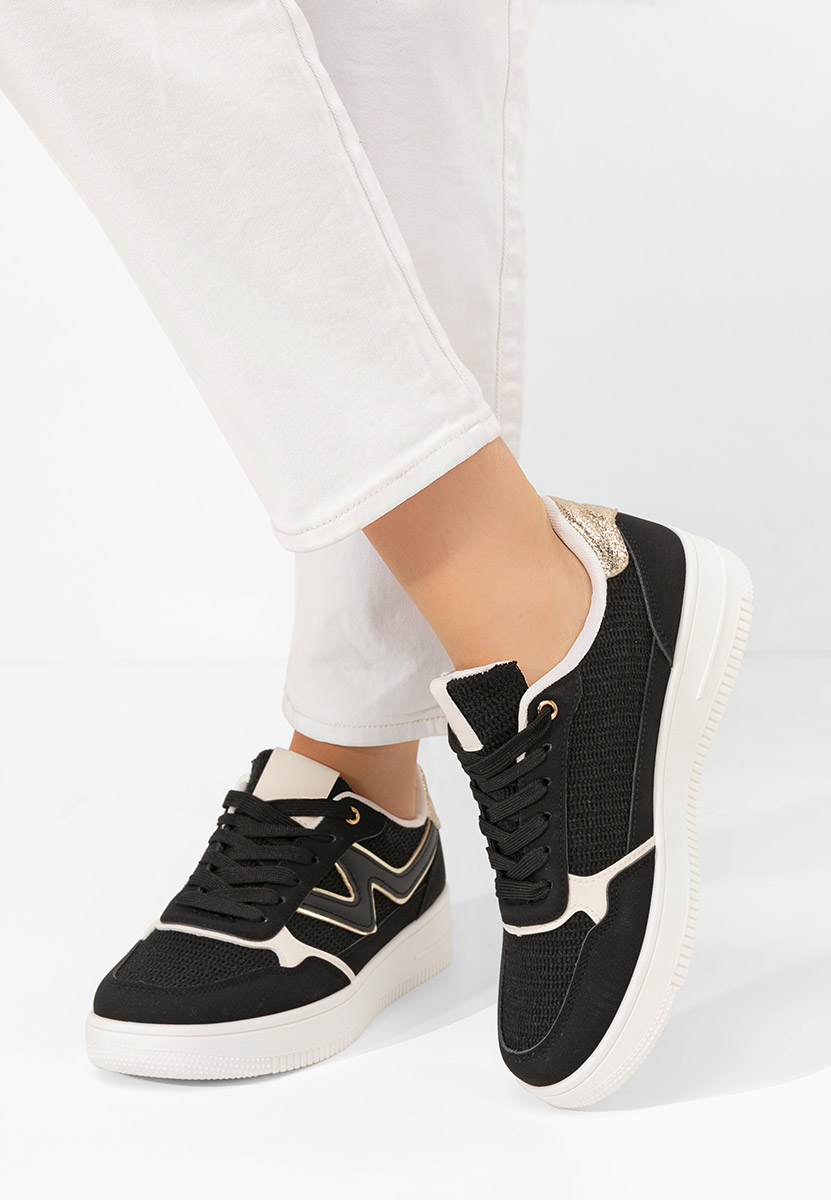 Czarne sneakersy damskie Avrila