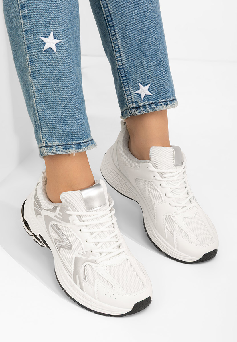 Srebrne sneakersy damskie Avrila