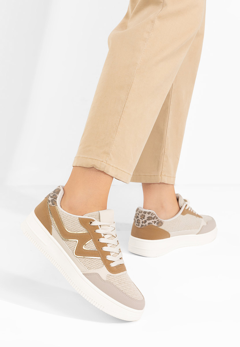 Beżowe sneakersy damskie Avrila