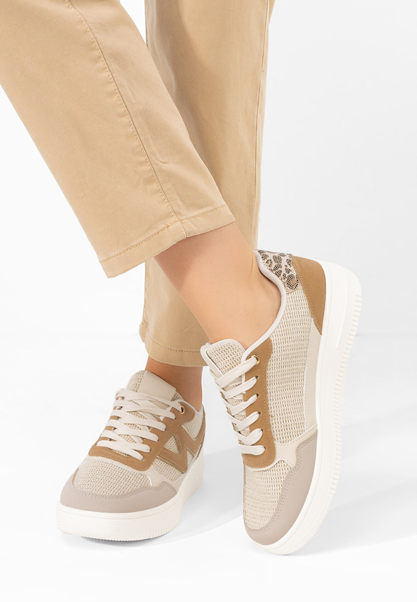 Beżowe sneakersy damskie Avrila