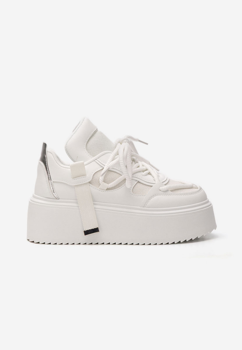 Białe sneakersy na platformie Lourie