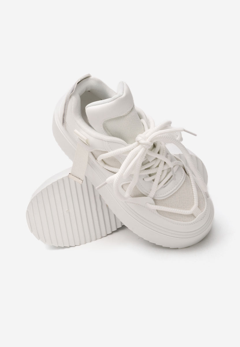Białe sneakersy na platformie Lourie