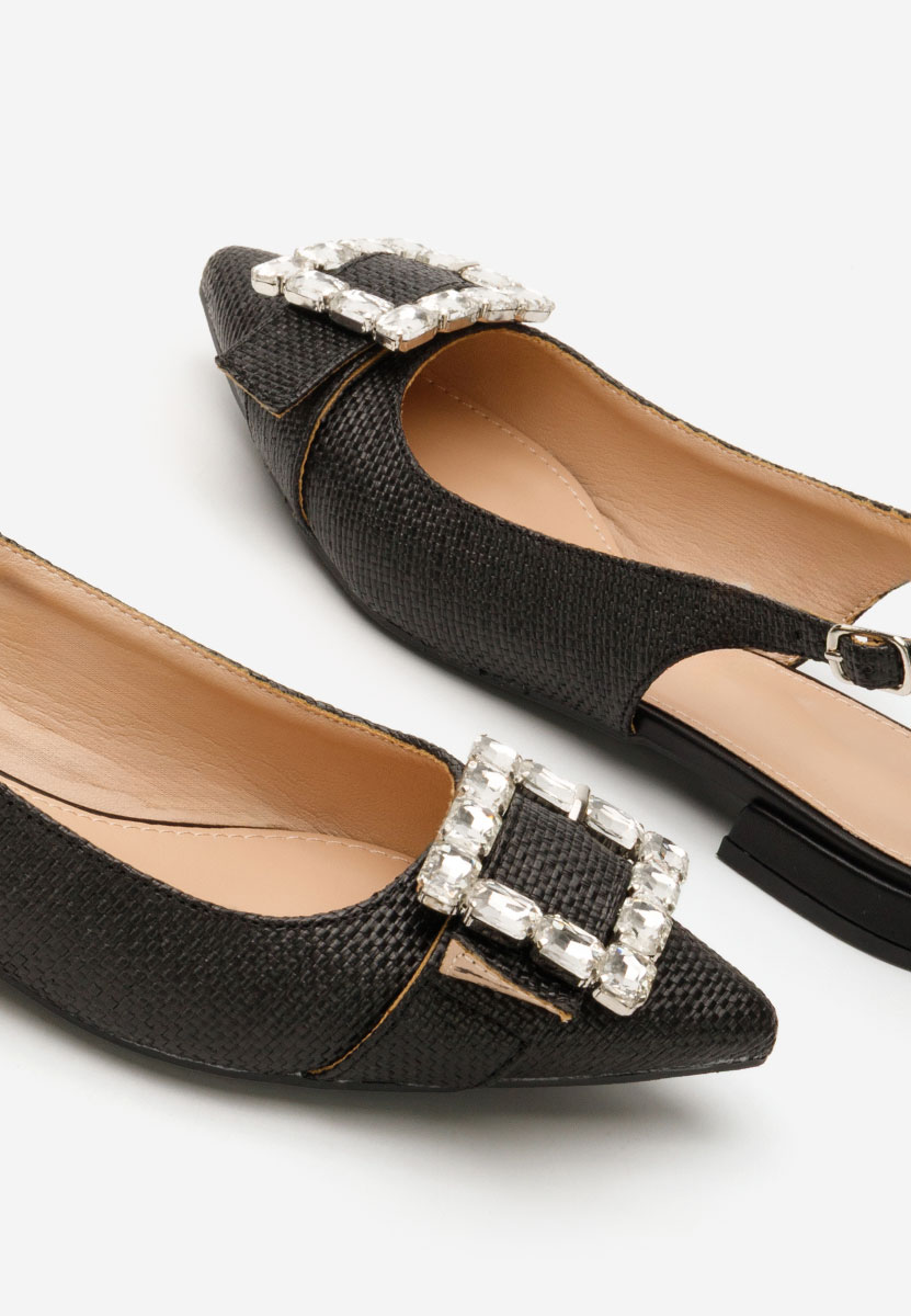 Czarne czółenka bez pięt Rachell