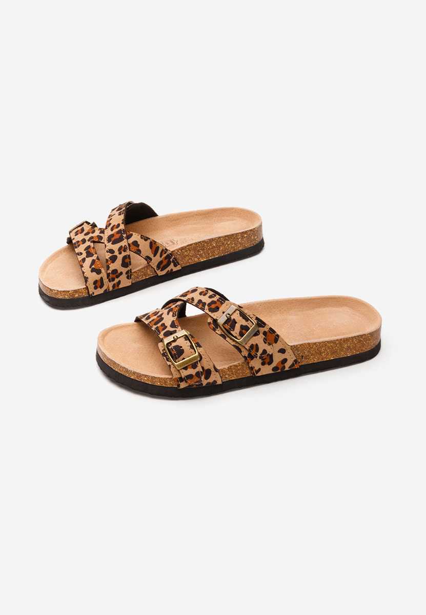 Panterkowe klapki damskie Viriana