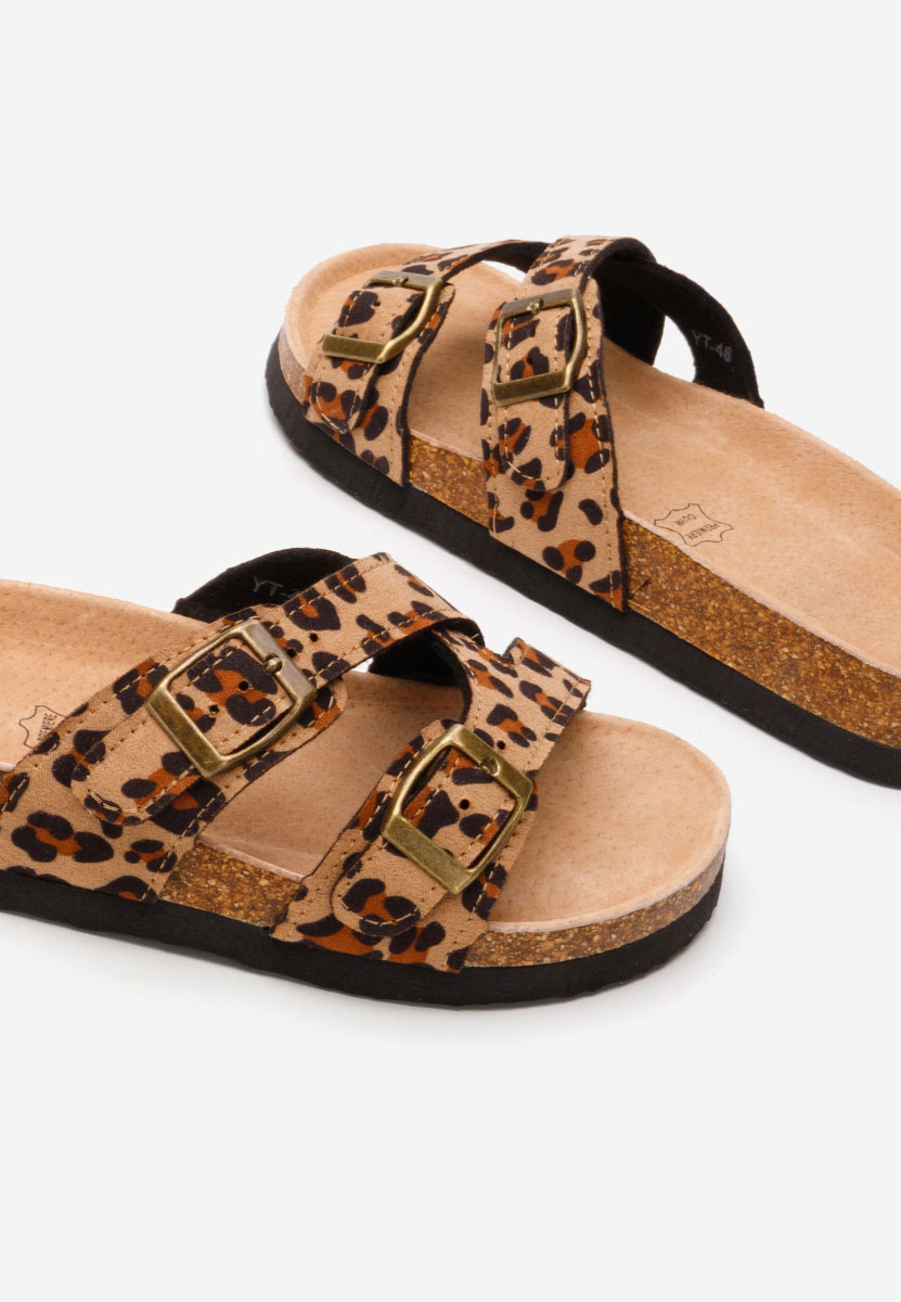 Panterkowe klapki damskie Viriana