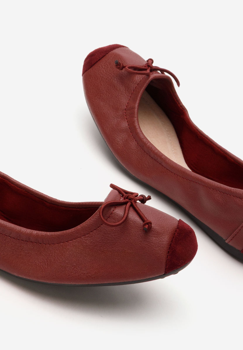  baleriny damskie Amania bordo