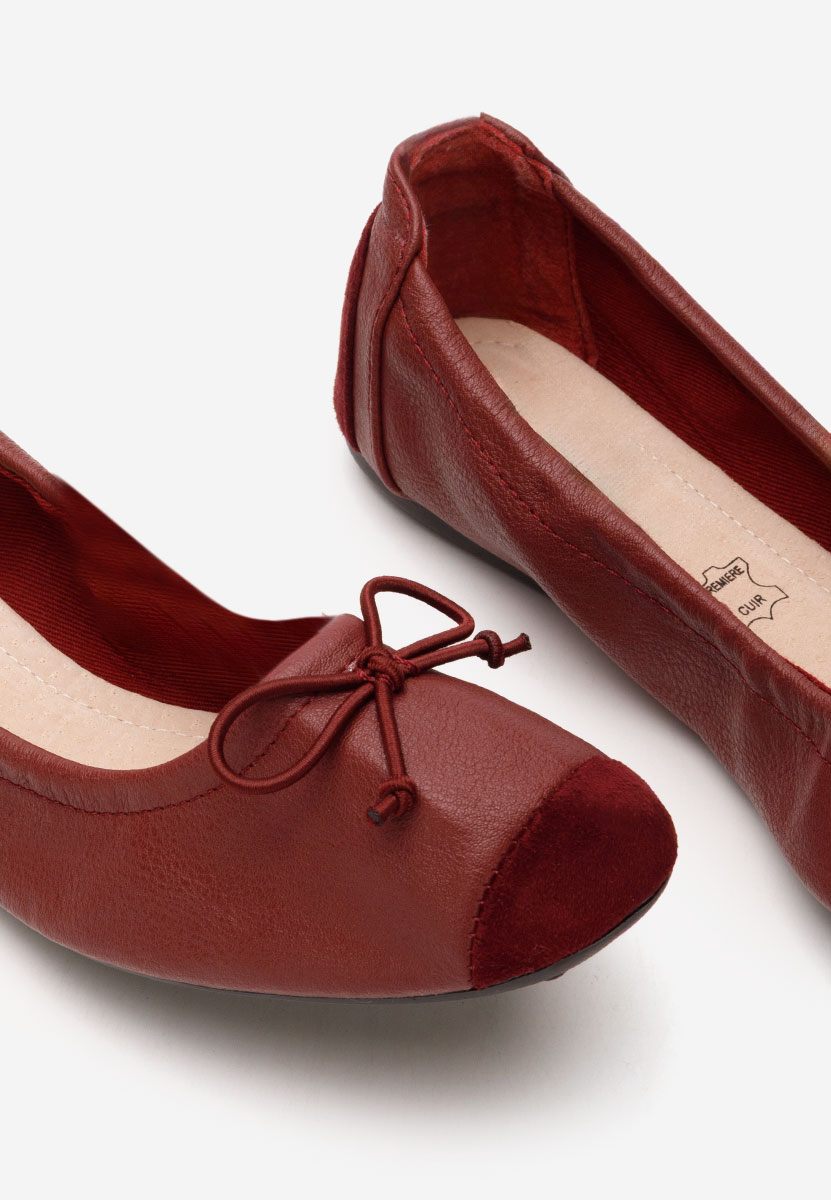  baleriny damskie Amania bordo