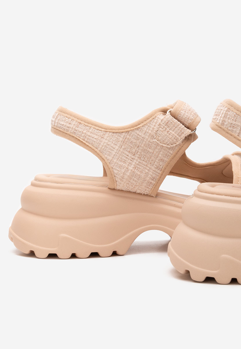 Khaki sandały na platformie Waneta