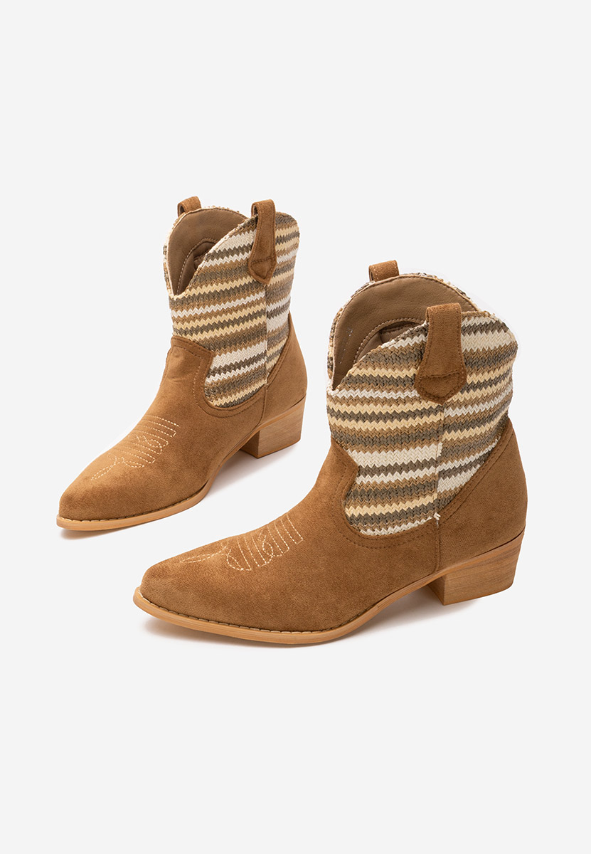 Camelowe kowbojki damskie Lusilda