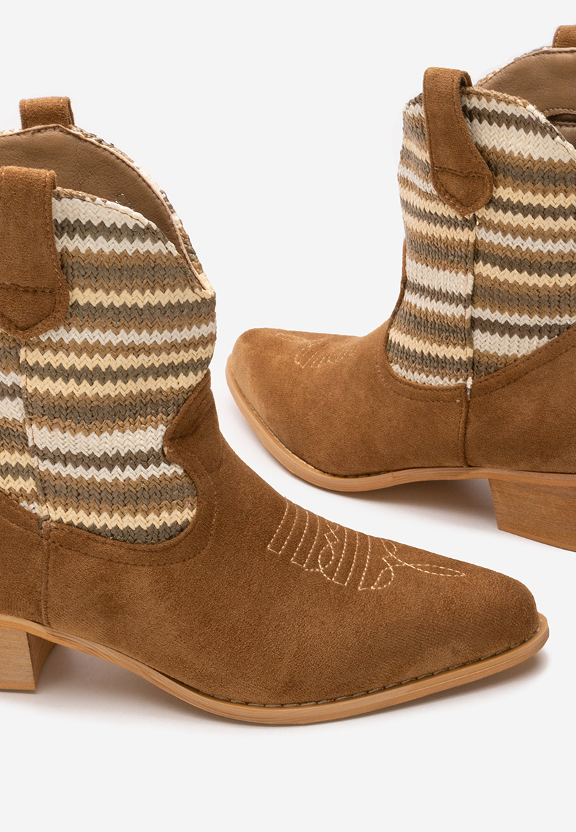 Camelowe kowbojki damskie Lusilda