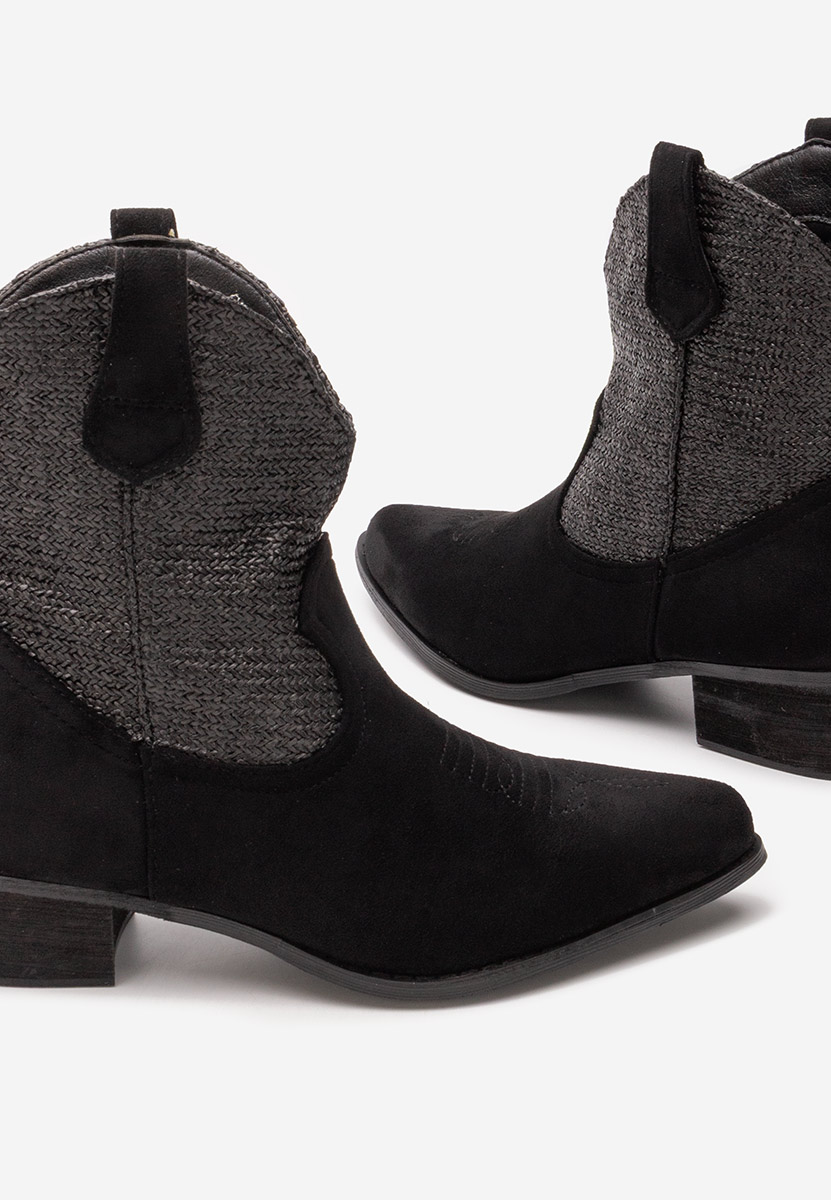 Czarne kowbojki damskie Lusilda