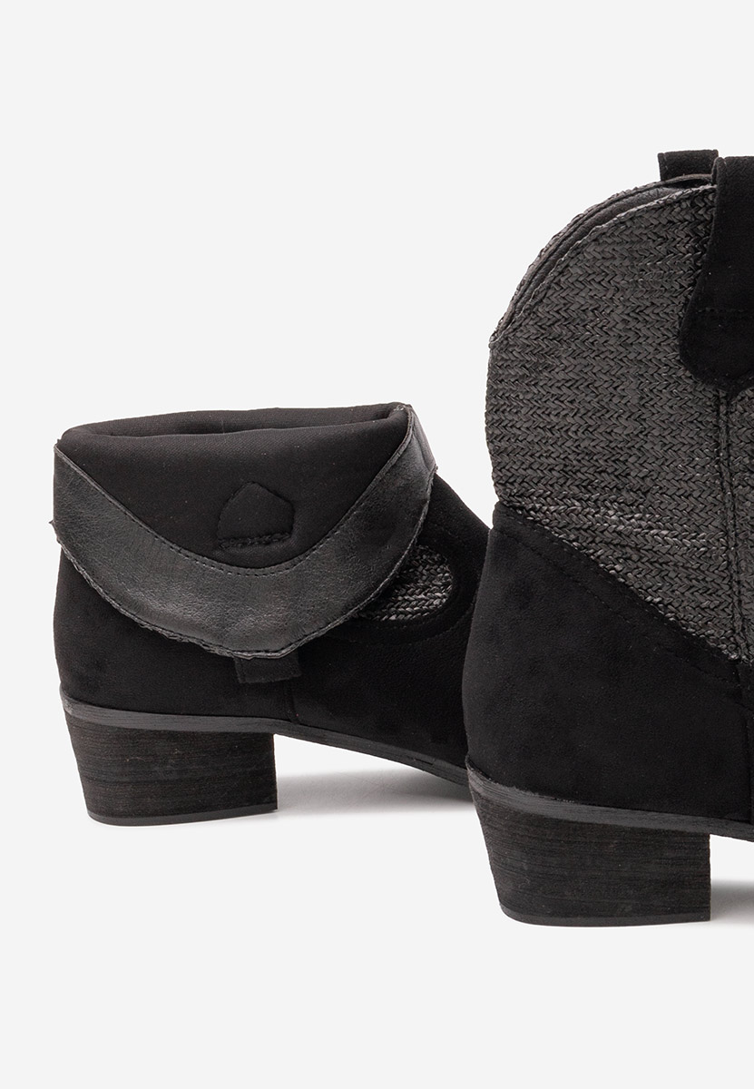 Czarne kowbojki damskie Lusilda