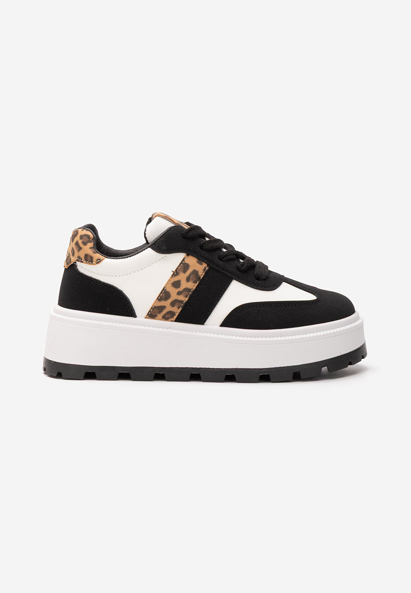Czarne sneakersy na platformie Estephany