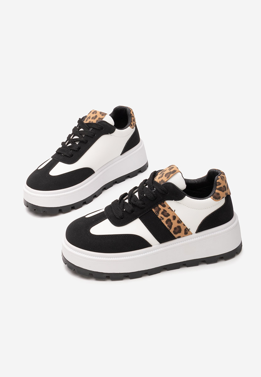 Czarne sneakersy na platformie Estephany