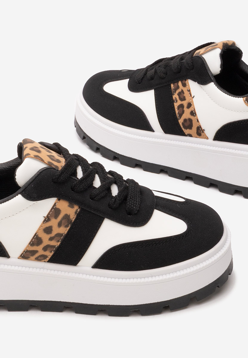 Czarne sneakersy na platformie Estephany