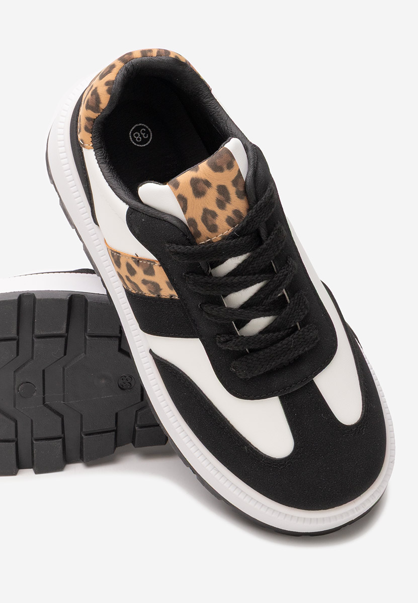 Czarne sneakersy na platformie Estephany
