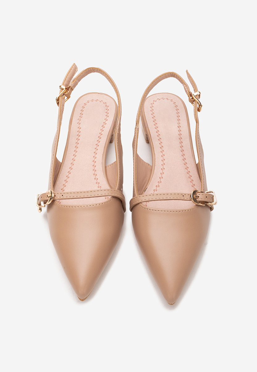 Khaki czółenka bez pięt Elyssa