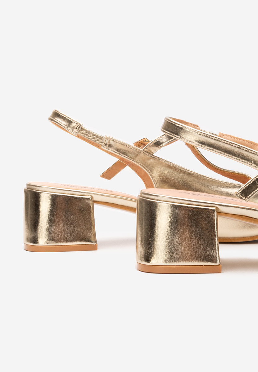 Złote czółenka na słupku Beatrina V2