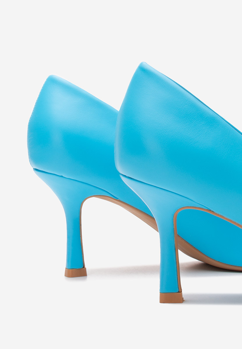 Niebieski czółenka na szpilce Lasena