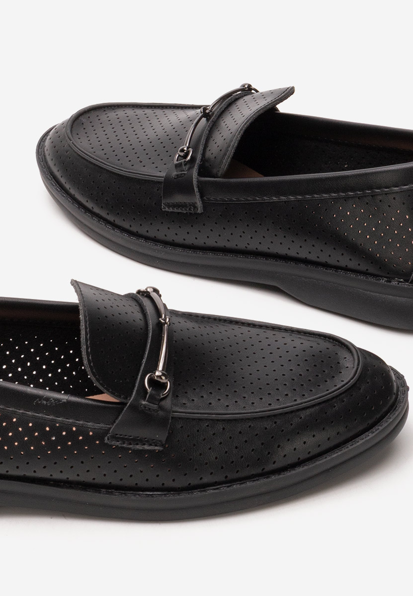 Czarne mokasyny damskie Morvana V2