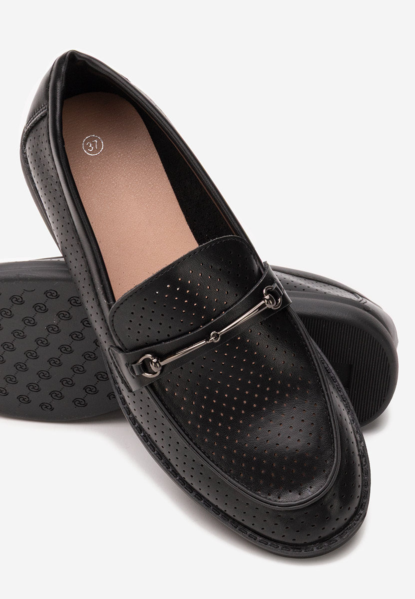 Czarne mokasyny damskie Morvana V2