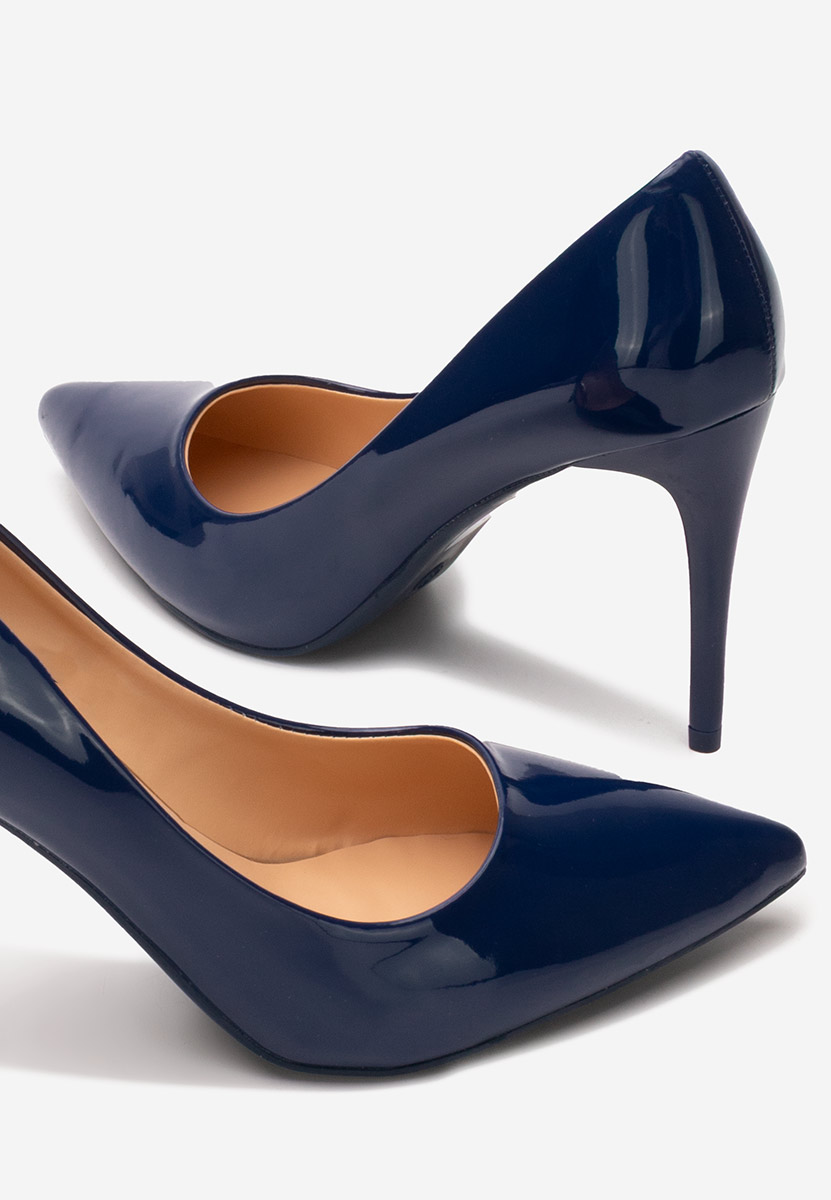 Granatowe szpilki lakierowane Melany
