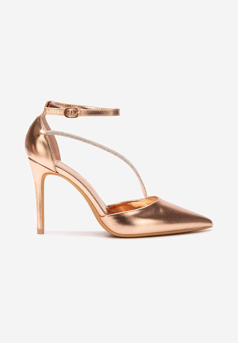 Szampańskie czółenka na szpilce Cleora