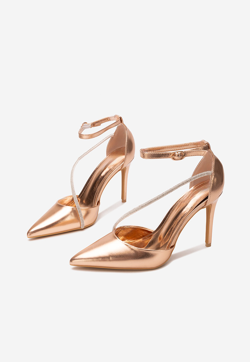 Szampańskie czółenka na szpilce Cleora