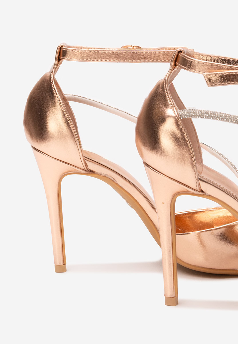 Szampańskie czółenka na szpilce Cleora