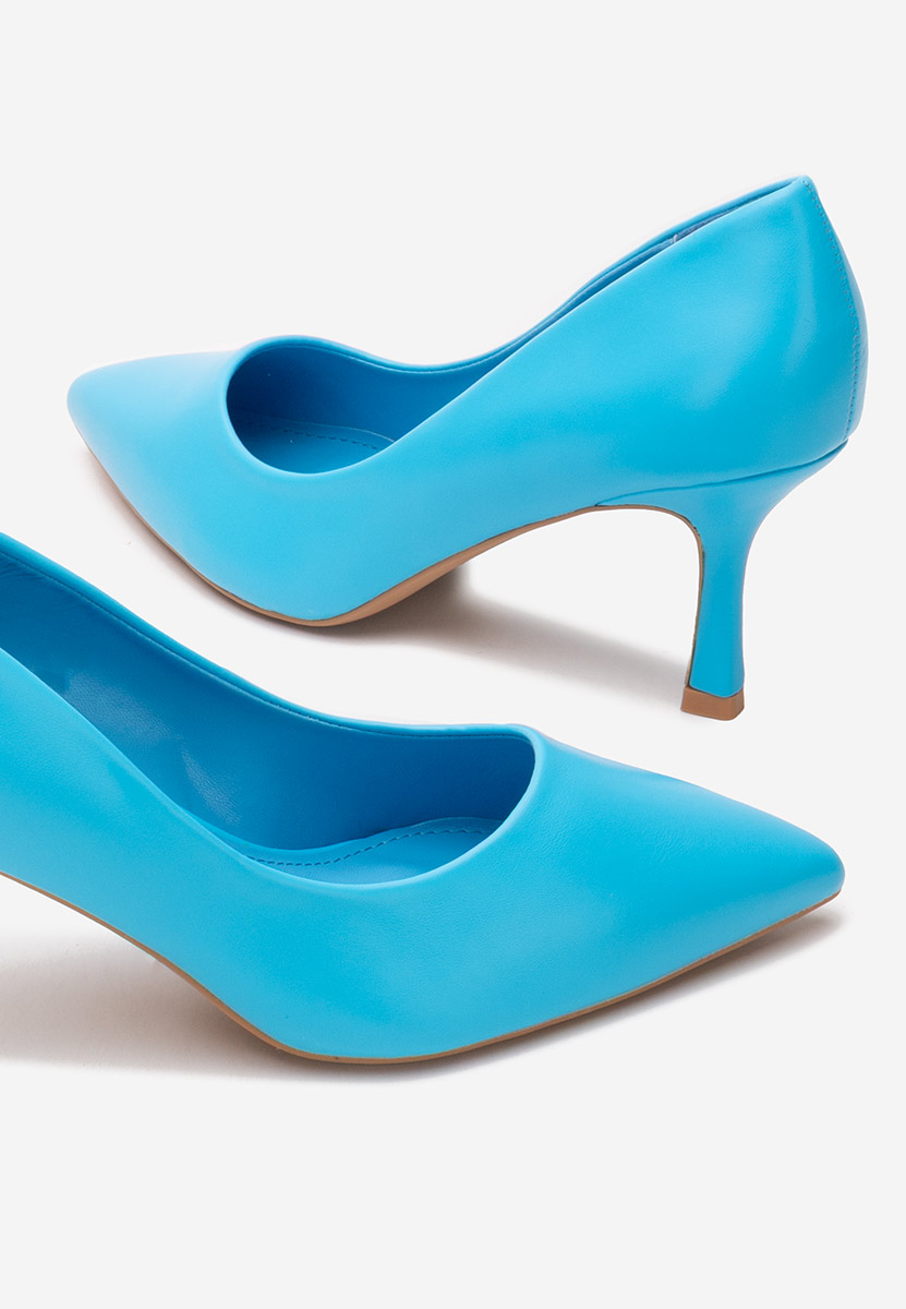 Niebieski czółenka na szpilce Lasena
