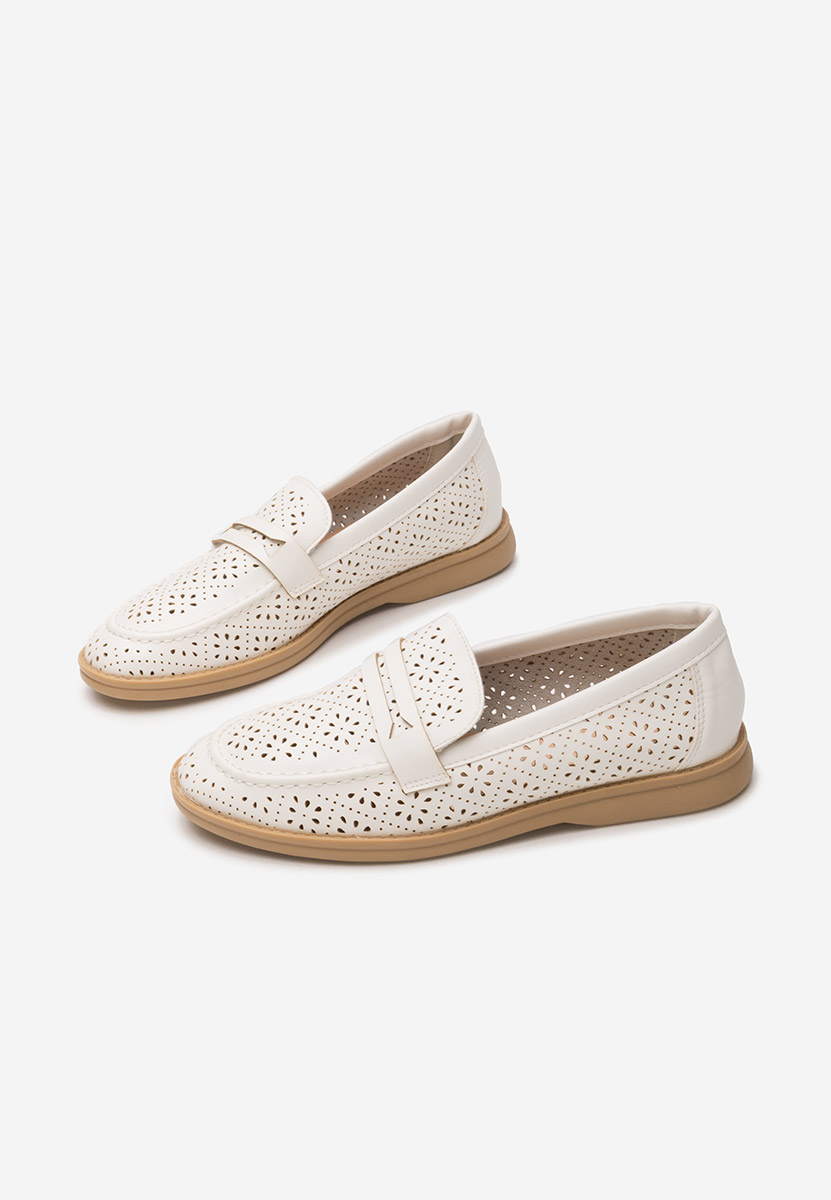 Białe mokasyny damskie Valtera