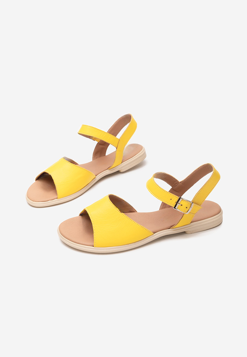 Żółte sandały płaski Viadana