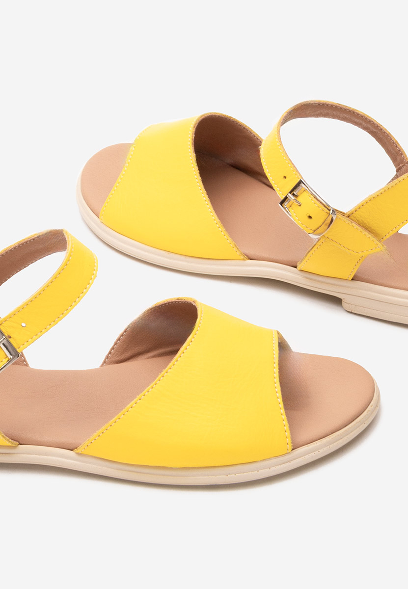 Żółte sandały płaski Viadana