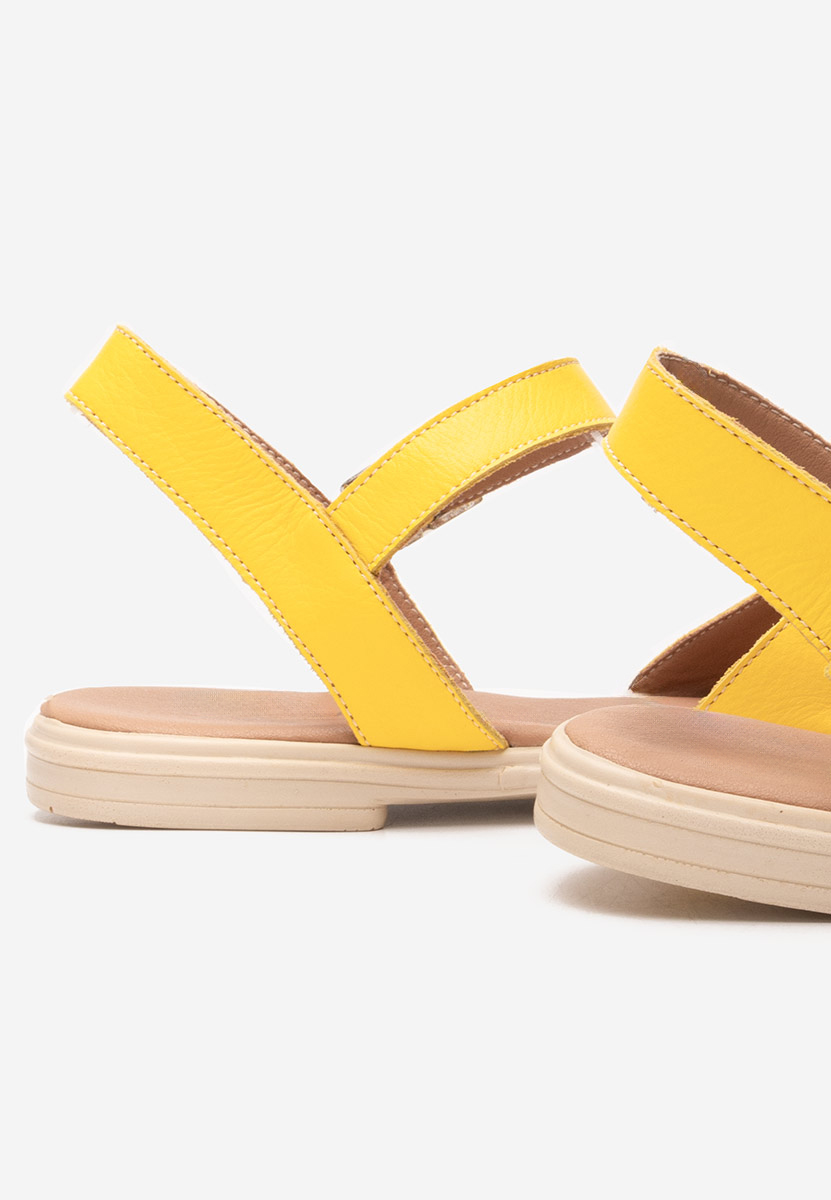 Żółte sandały płaski Viadana